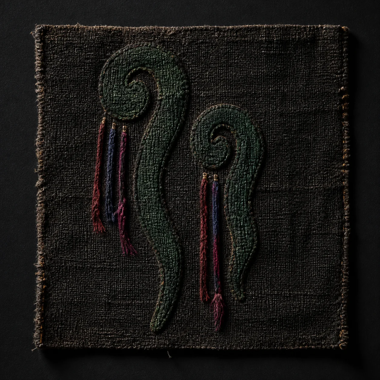 Deep-green textile