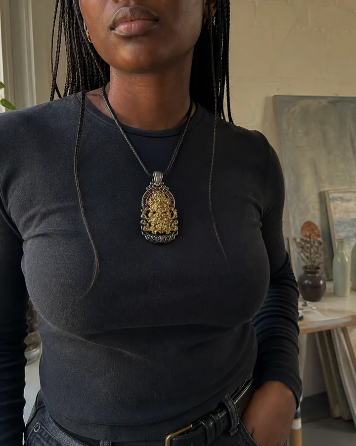 SEVAIN community wearing D1007-S Zakiram Pendant