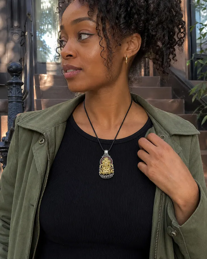 SEVAIN community wearing D1007-S Zakiram Pendant
